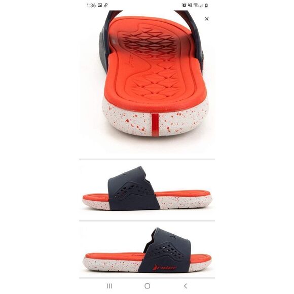 New Kids Size 12 Red Blue Rider Infinitiik Summer Casual Slides Sandals - Picture 9 of 9